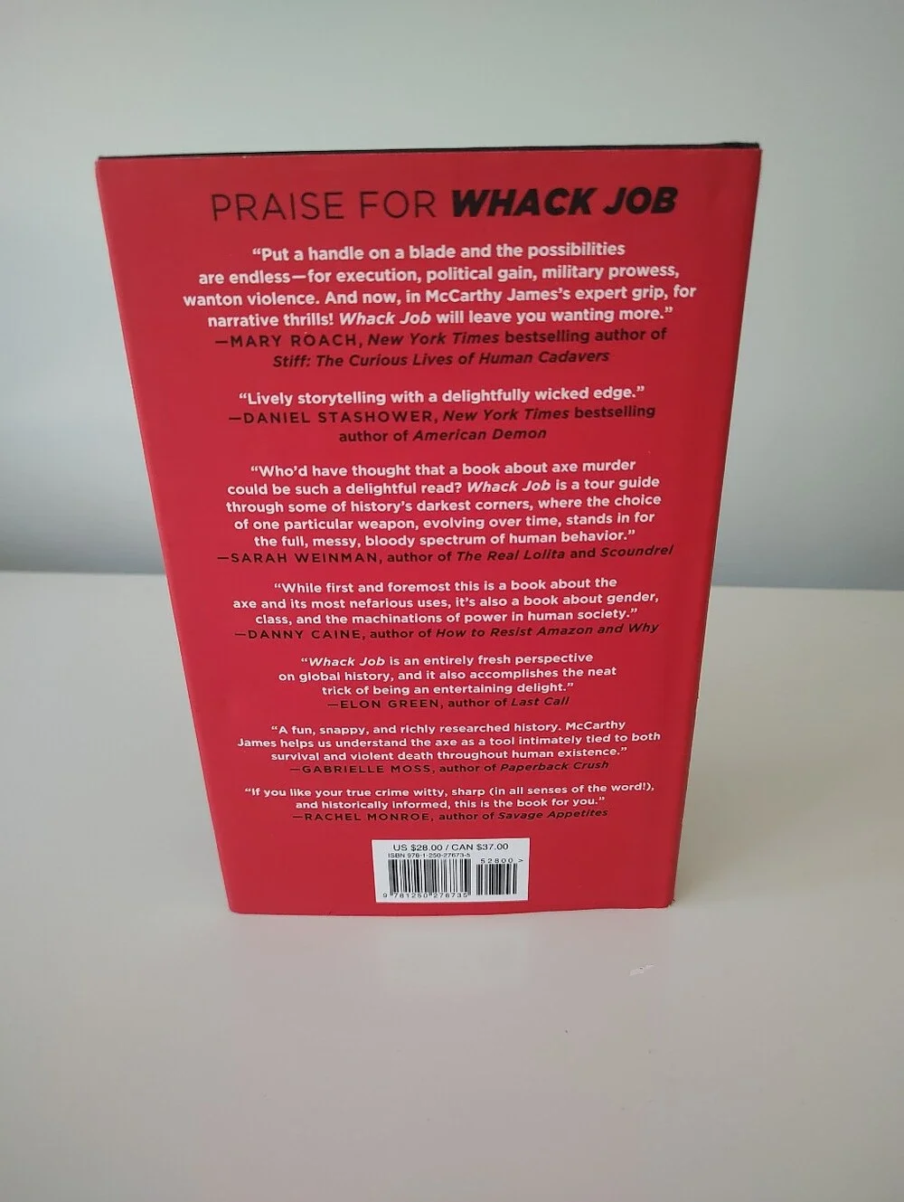 Whack Job: A History of Axe Murder By Rachel McCarthy James Nonfiction